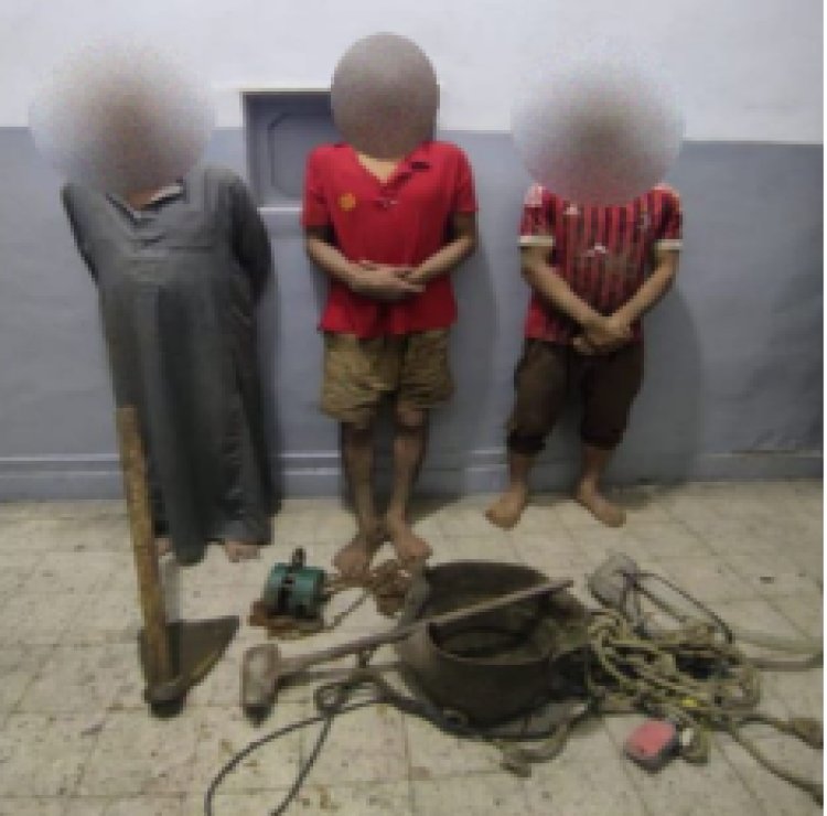 ضبط 3 أشخاص لقيامهم بالتنقيب عن الآثار بالأقصر 1