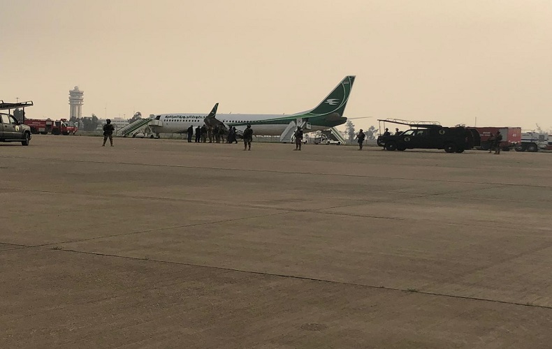 "النقل" العراقية: عدم توقف حركة الملاحة الجوية في مطار بغداد الدولي إثر سقوط صاروخين 1 1147141727742245