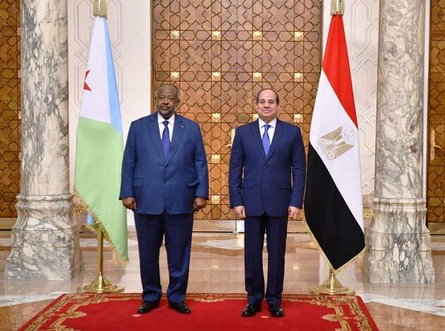 الرئيس السيسي ونظيره الجيبوتي يؤكدان مواصلة العمل المشترك لتعزيز التعاون بين دول الإقليم 1 2022 2 7 17 32 45 3071730299443