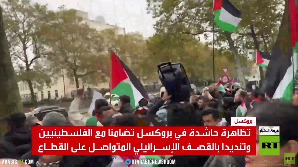 تأبين الضحايا الفلسطينيين واللبنانيين فى بروكسل 1 65433f8b42360427d43f35b71728363423
